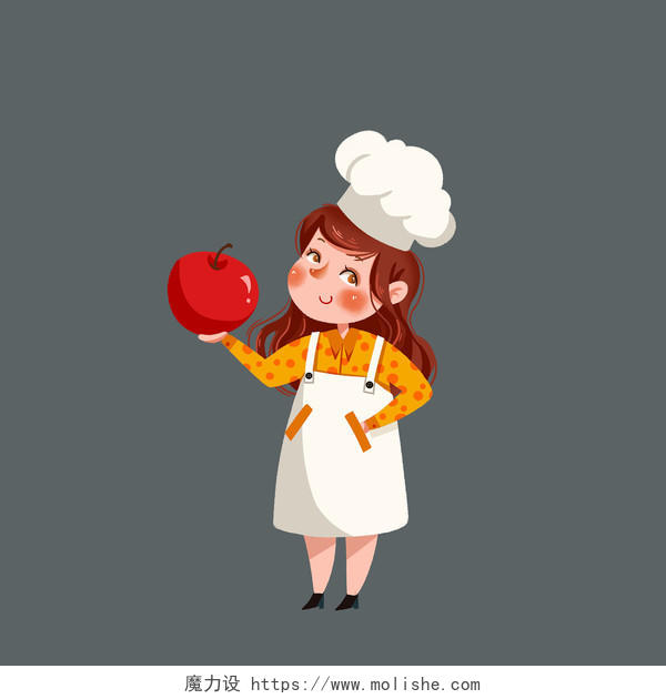 卡通厨师 厨师 扁平厨师 厨师素材 可爱厨师PNG素材